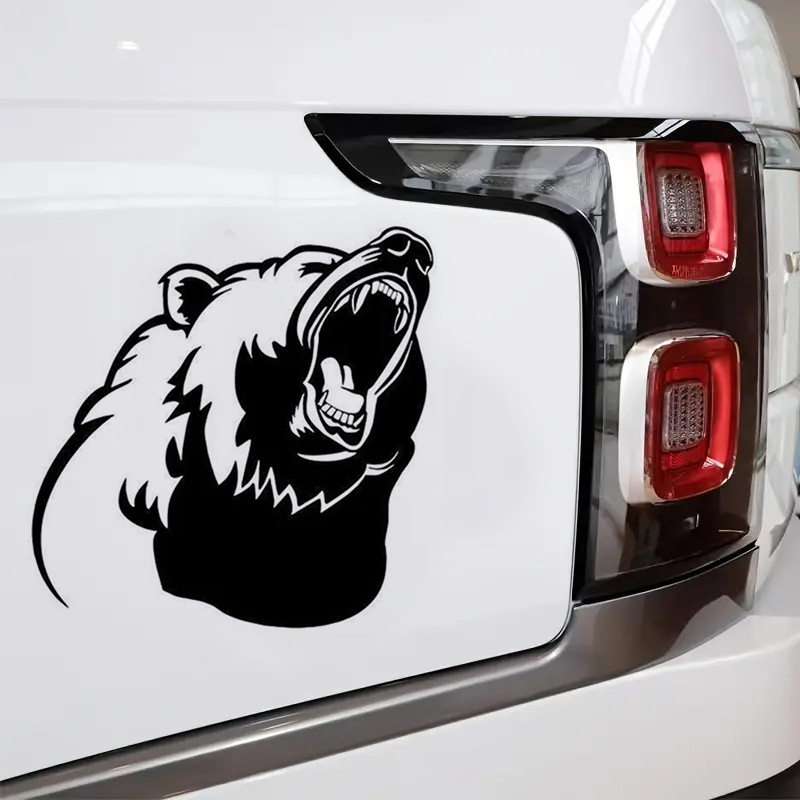 Roaring Bear Head Car Sticker For Laptop, Water Bottle, Car, Truck