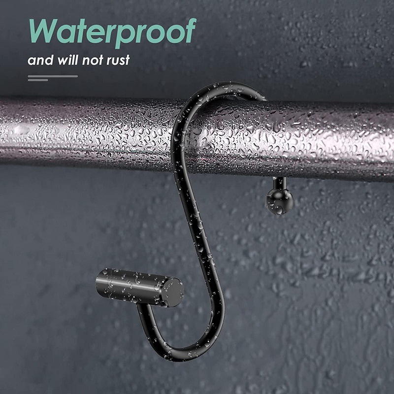 10pcs S Hooks Bathroom Curtain Hooks Metal Small S Hooks Organizing Storage