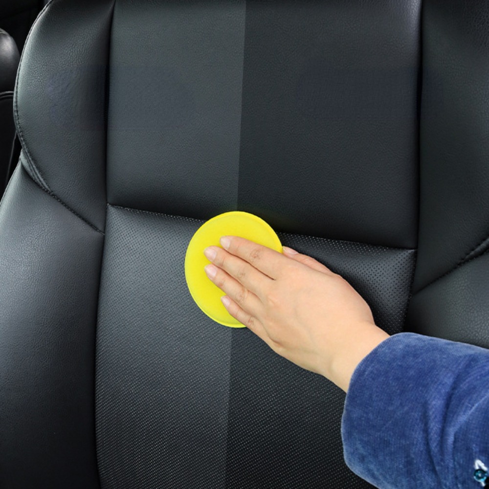 Car Wash Sponge Round Press Edge Waxing Sponge Car Supplies - Temu