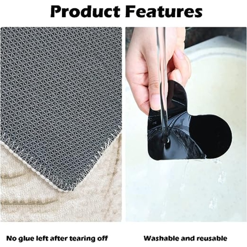 4pcs/set] Carpet Gripper, Double-sided Anti-slip Rug Pad Tape