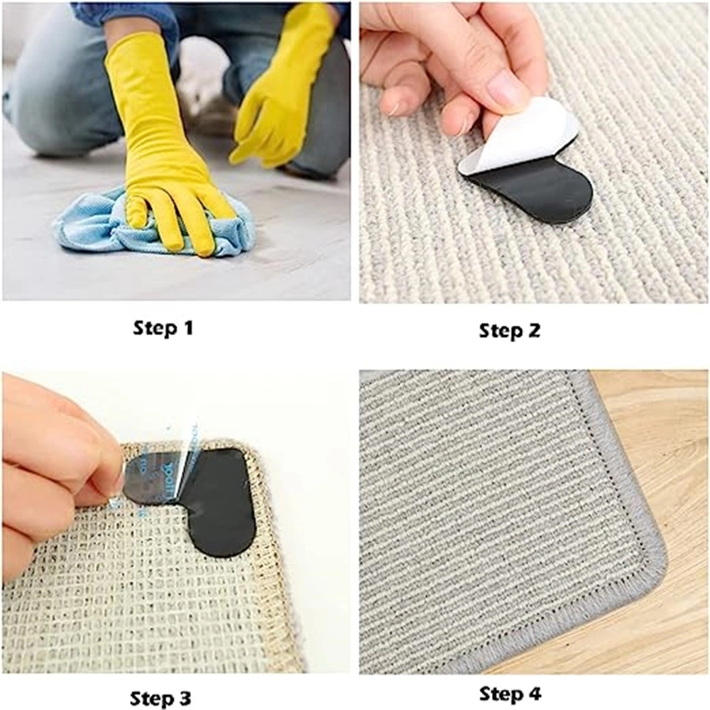 Rug Gripper Double Sided Non-Slip Rug Pads Tape Stickers Washable Area  Carpet Tape Corner Side
