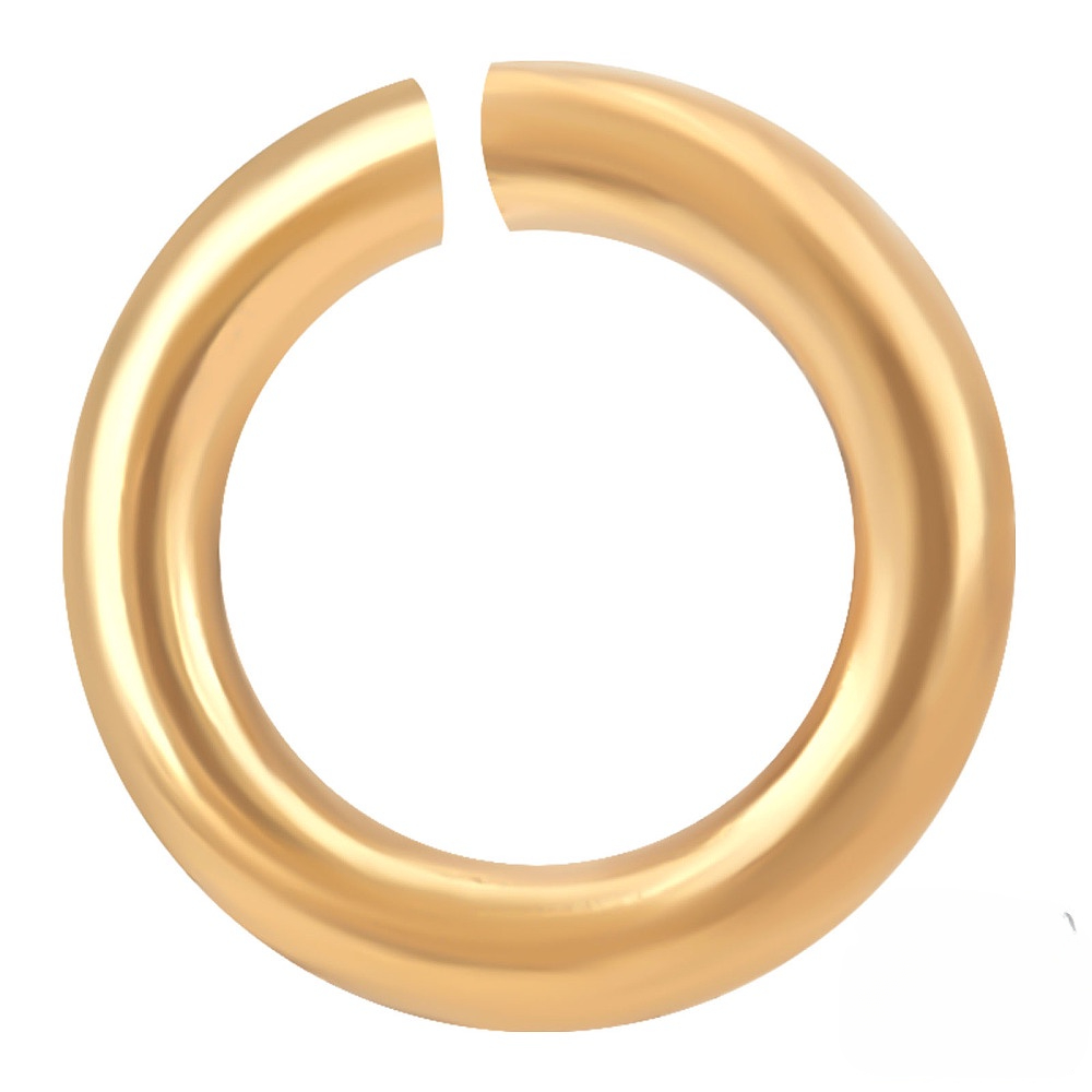 3 Sizes Golden Jump Rings 24k Golden Plated Open Jump Rings - Temu