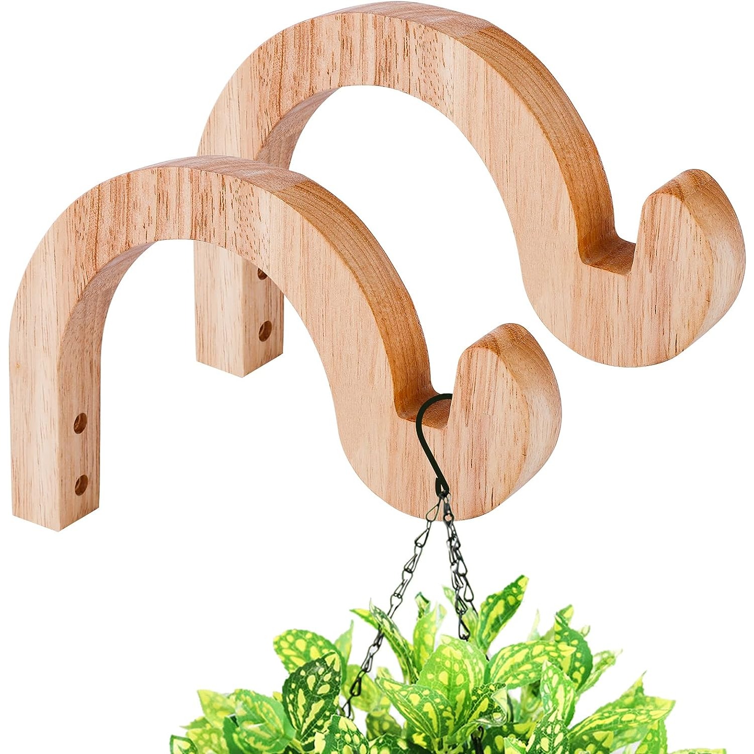 Wooden Wall Hooks,plant Hangers Indoor, Plant Hooks For Hanging