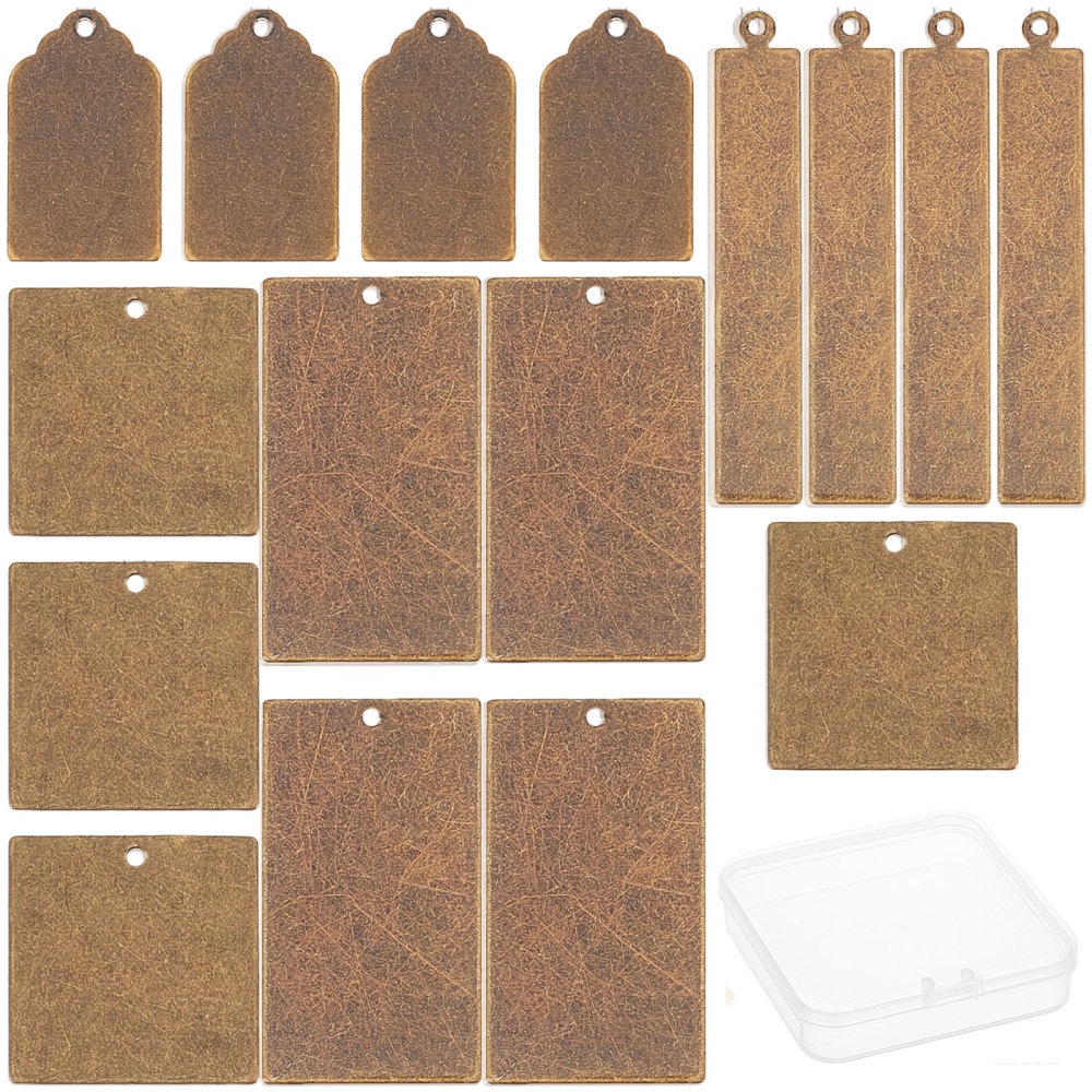 Rectangle Metal Stamping Blanks Brass Engraving Blank Tags With
