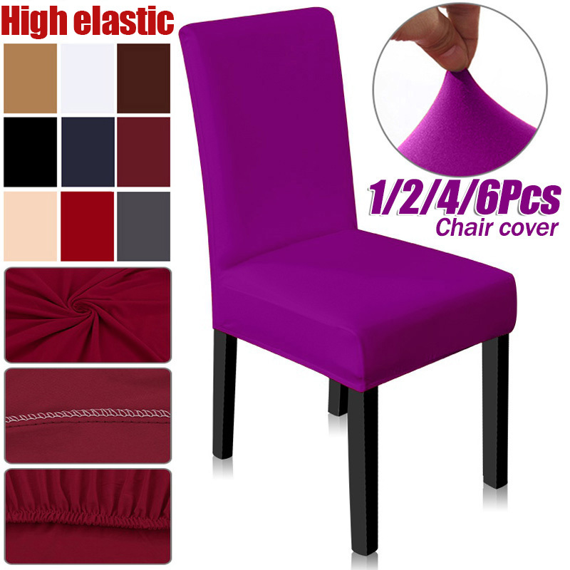 Velvet Stretch Chair Covers Stretchable Spandex Dining Chair Slipcover  Washable for Home Hotel Kitchen Events Banquet Wedding Party Decor 