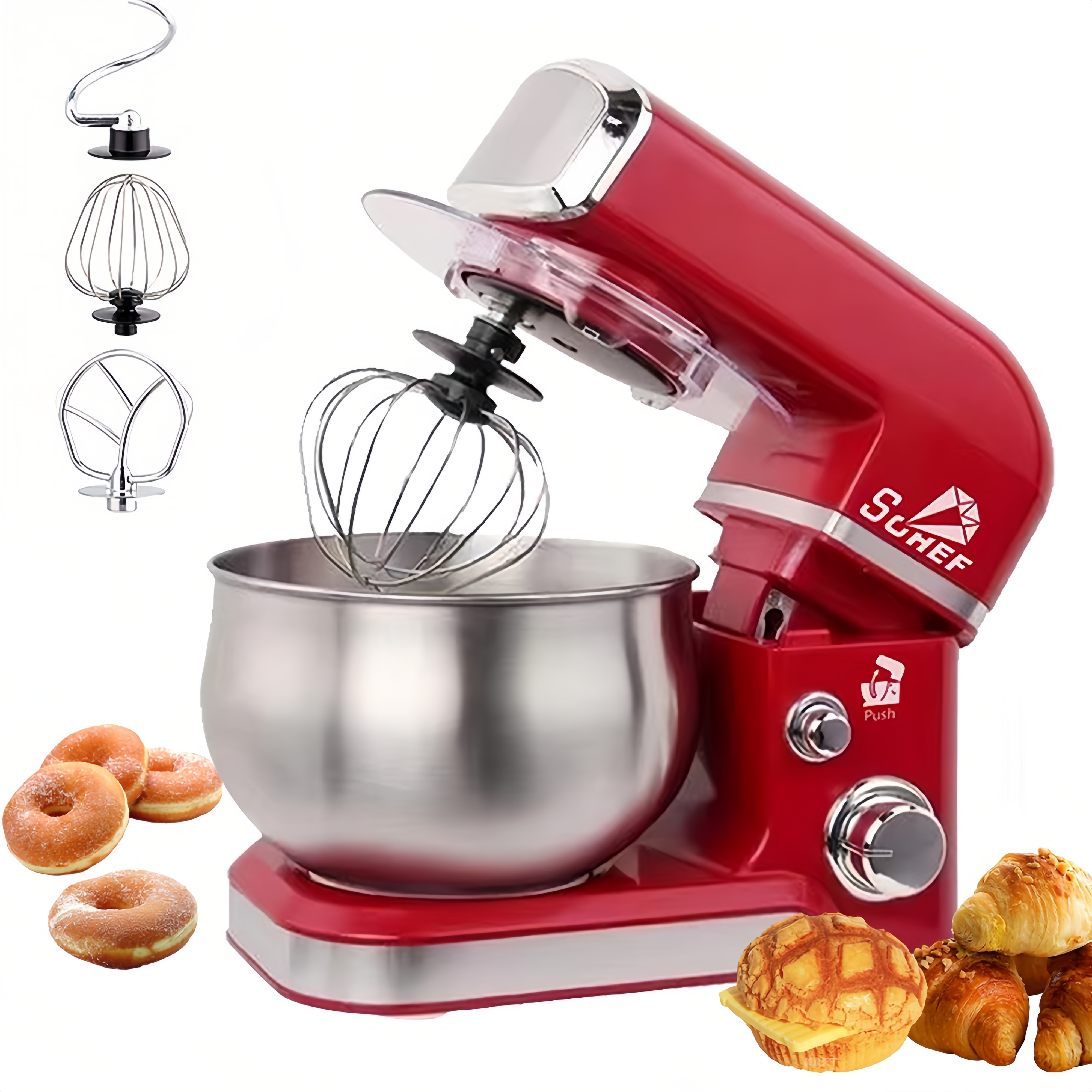 fully automatic multi functional kitchen electric mixer 4 5qt automatic dough mixer home whisk electric food mixer stand mixer cook machinefully automat