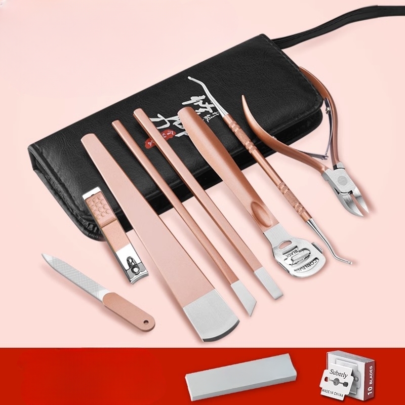 Gradient Pink Utensils Set with Case Cutlery Set Stainless Steel Fits Gift