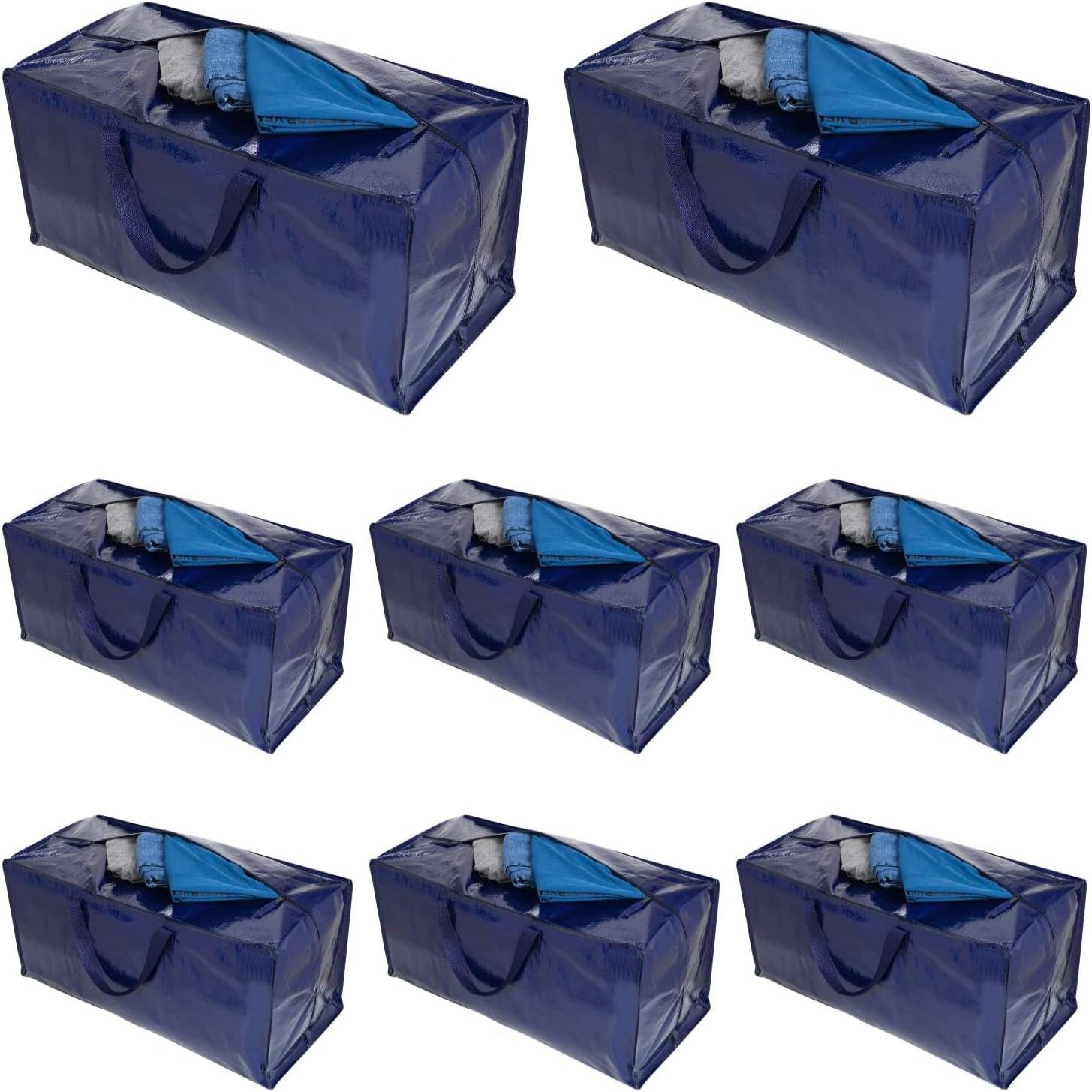 AlexHome Moving Bags Heavy Duty,Extra Large Packing Bags for Moving,Reusable Plastic Moving Totes,Clothes Storage Containers,Moving Supplies Bins
