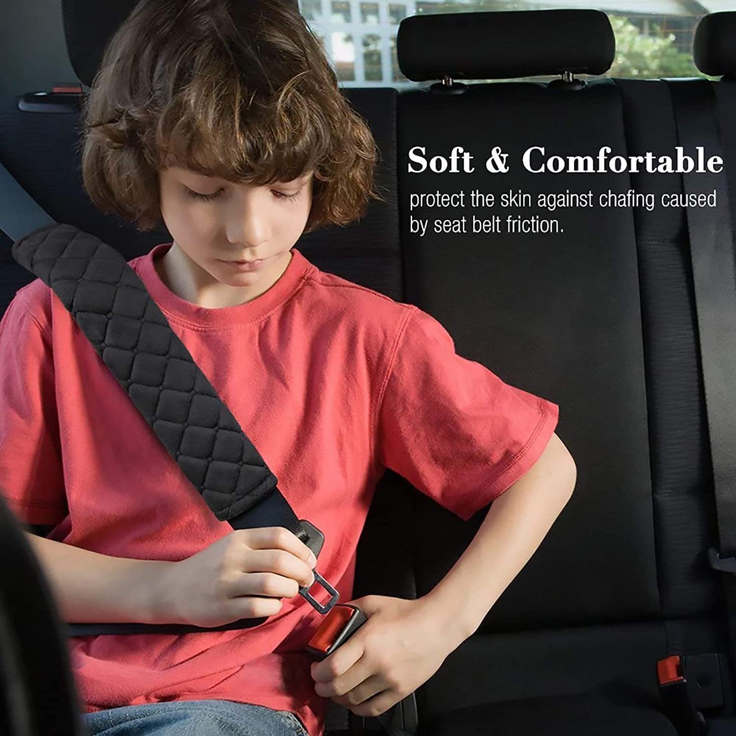 SEAMETAL Auto Sicherheitsgurt Schnalle Clip Schutz Abdeckung Leder Innen  Sicherheitsgurt Schutz Auto Zubehör