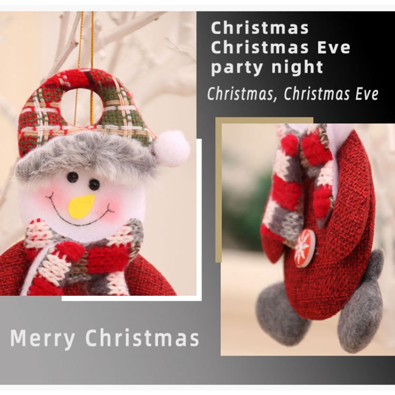 Fufafayo Christmas Decorations Knitted Plush Doll Christmas House Christmas  Decorations Snowman Doll Decoration Ornaments Santa Claus Ornaments My