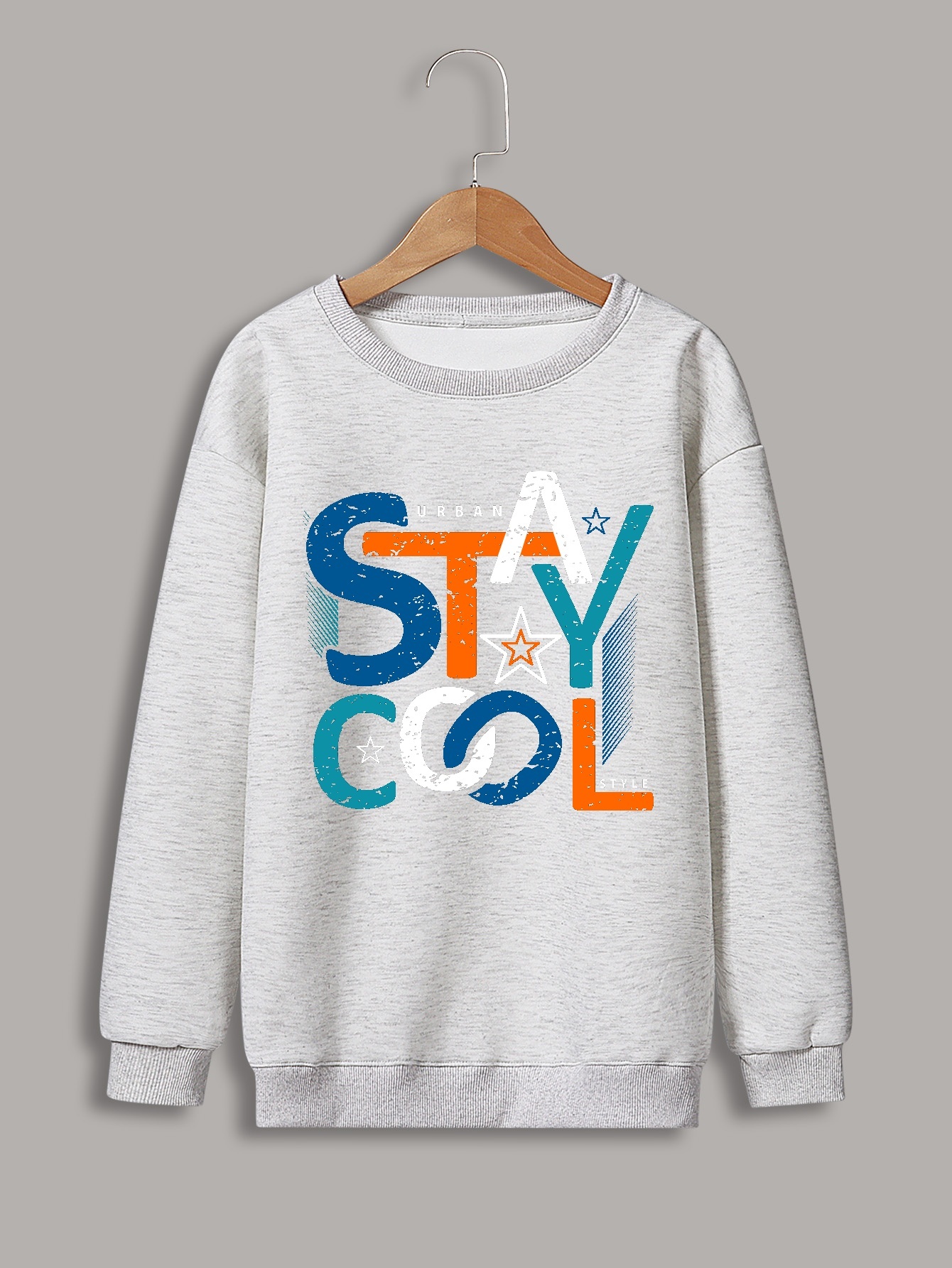 Stay Cool Letter Print Sweatshirt For Boys Casual Graphic Design With  Stretch Fabric For Comfortable Autumn Winter Wear - Kids' Fashion - Temu  United Kingdom