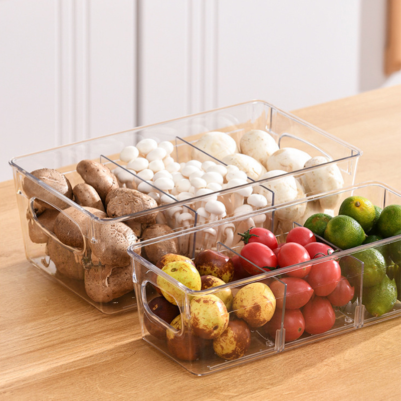 2pcs Clear Drawer Storage Box, White Pull-Out Storage Basket For