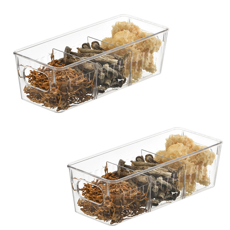 Multi-grid Plastic Clear Food Drawer Storage Basket For Fridge,  Fresh-keeping Fruits Stackable Storage Basket For Vegetable, Stationery,  Cosmetic, Household Storage Organizer For Refrigerator, Bathroom, Bedroom,  Desktop, Vanity, Home, Dorm - Temu