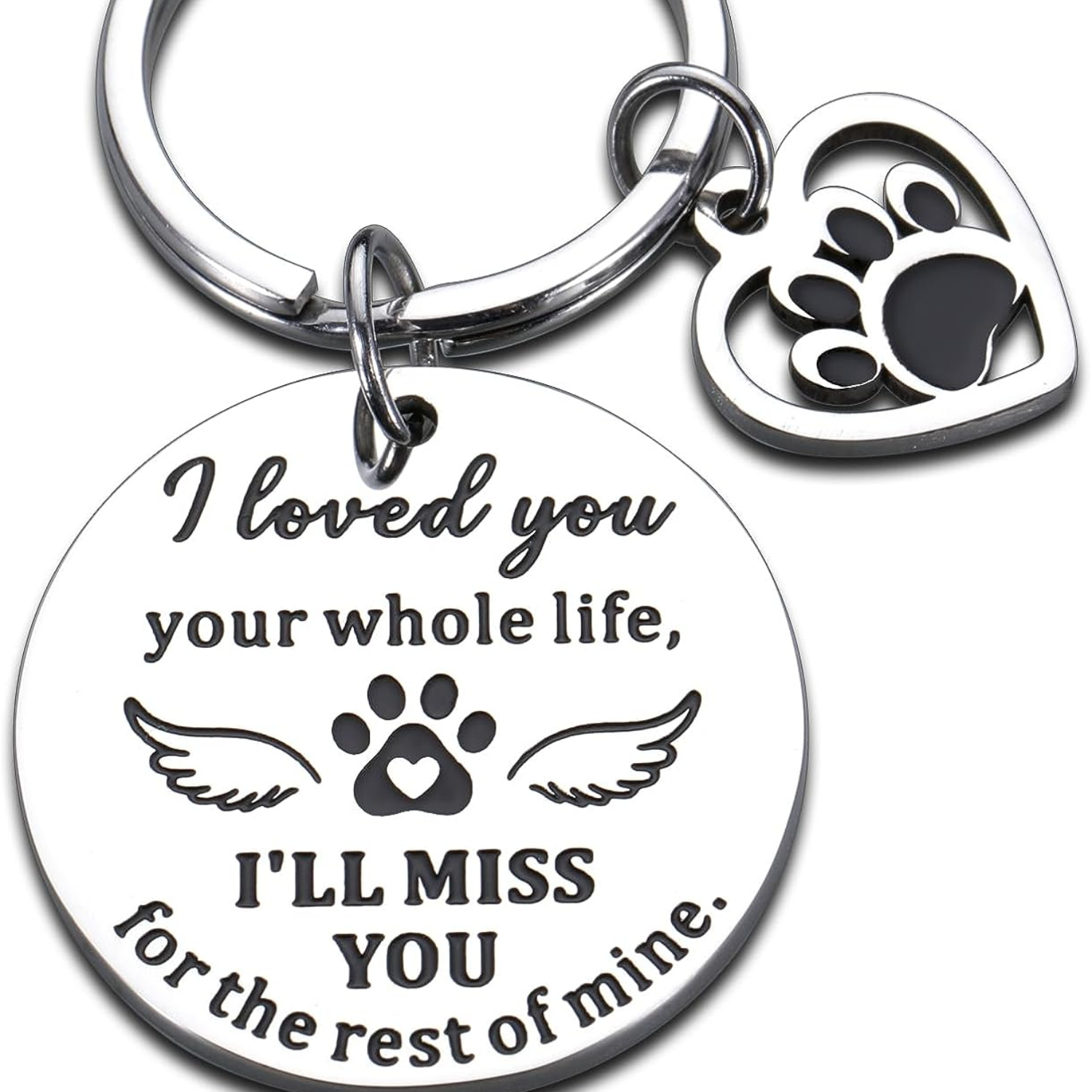 Pet Memorial Gifts Remembrance Bereavement Gifts Keychain Loss Of Dog Pup Puppy Sympathy Gifts For Men Women Owner Daughter Son Rainbow Bridge Paw Print Present For Men Women