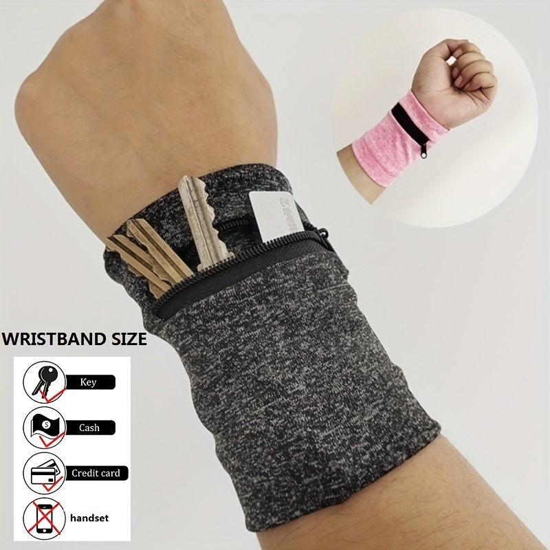 New Zipper Wrist Wallet Pouch Running Sports Arm Band Bag Wristband  Sweatb~IT