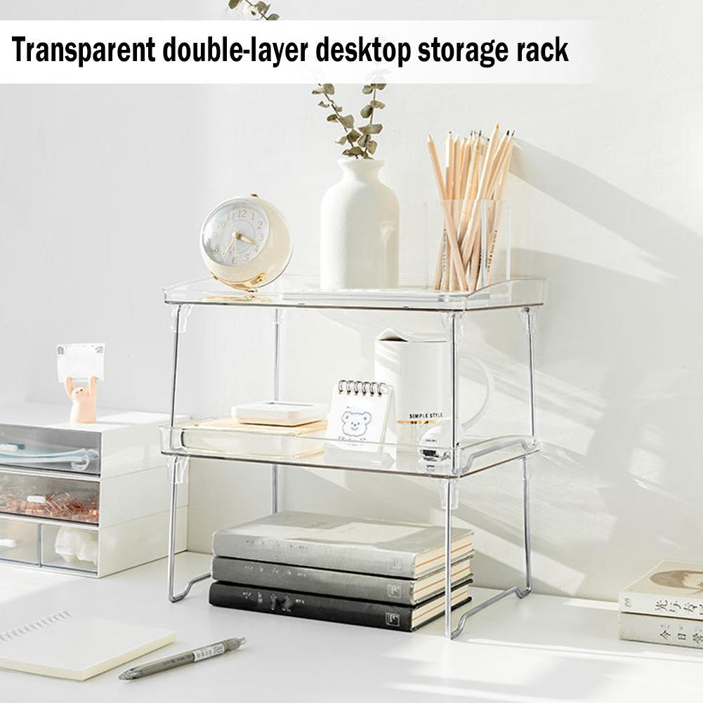 Multifunctional Double-Layer Storage Shelf: Desktop Storage Rack