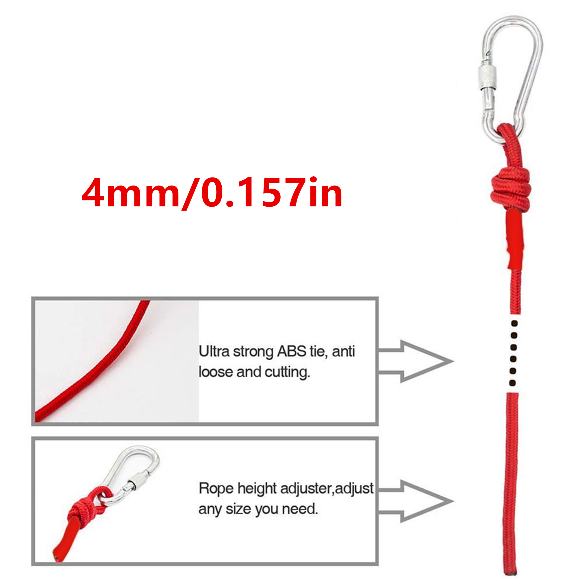 Nylon Rope 787.4inch Universal High Strength Rope Safety Braided Rope