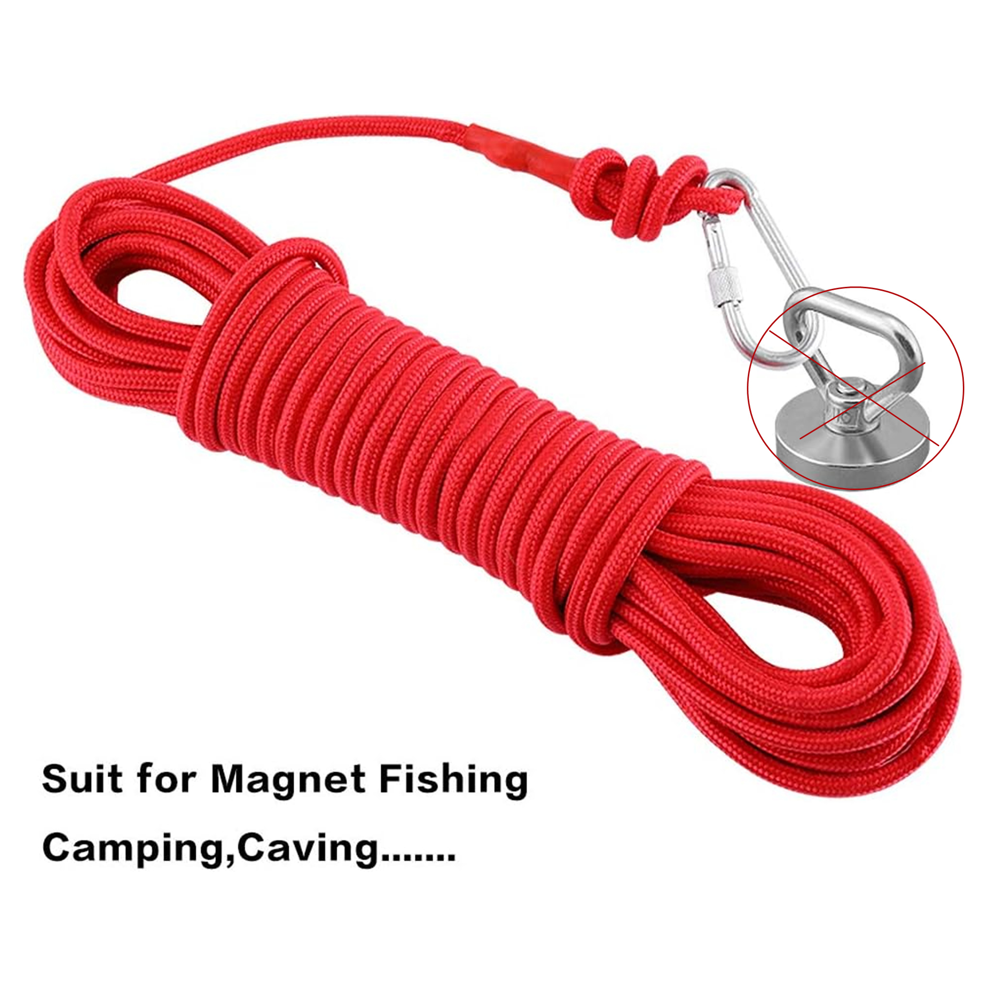 Fishing Rope Durable Safety Fishing Rope Carabiner Magnet - Temu