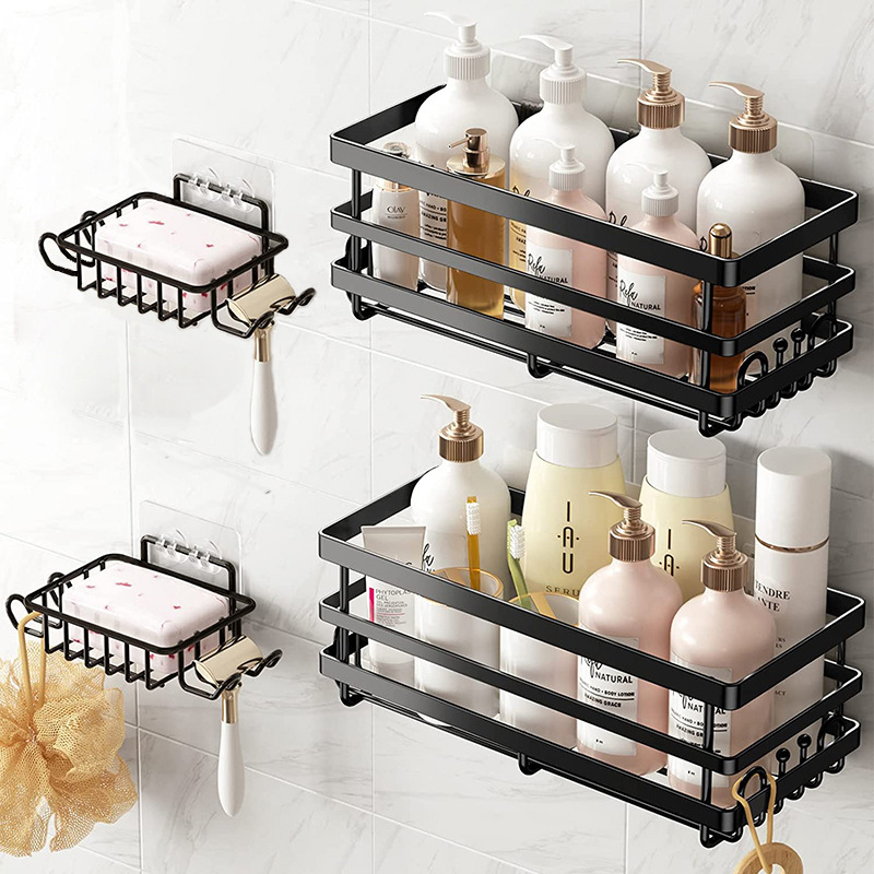 Shower Caddy, Bathroom Shower Supplies Organizer And Storage Shelf