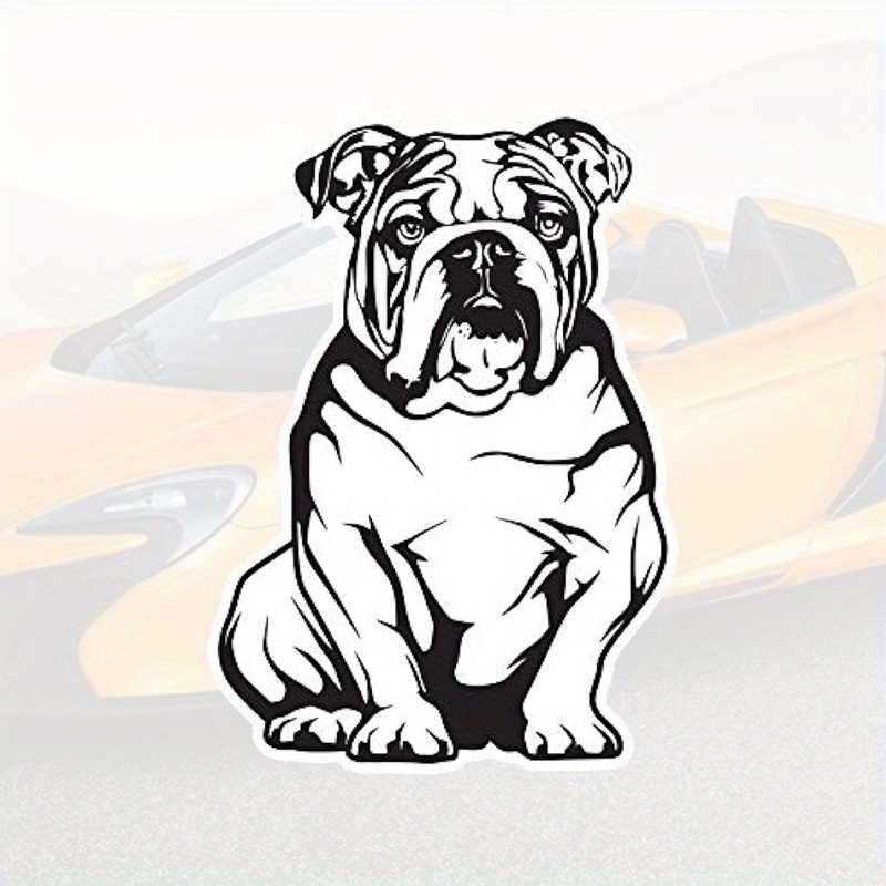 Adesivo de Carro Cachorro Buldogue Inglês