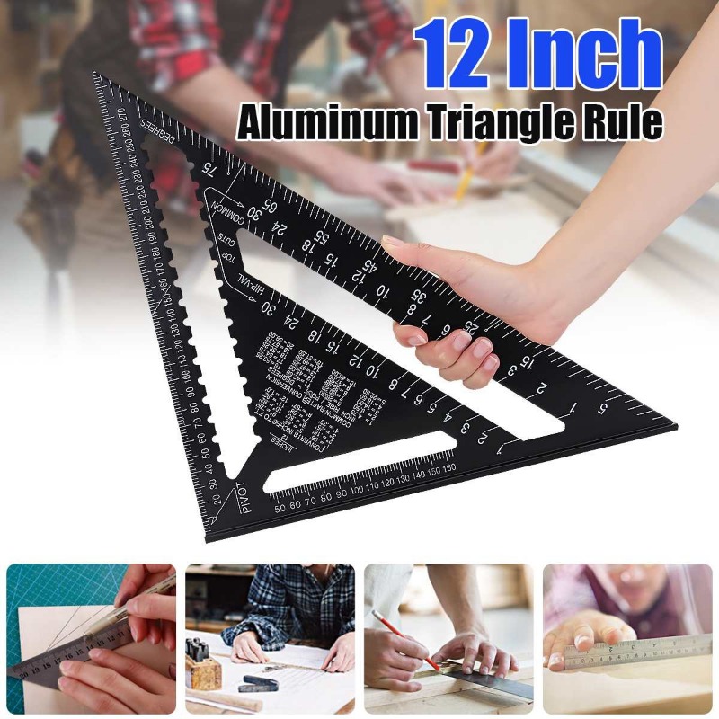 Right Angle Ruler Triangle Ruler Aluminum Alloy 45/90 Degree
