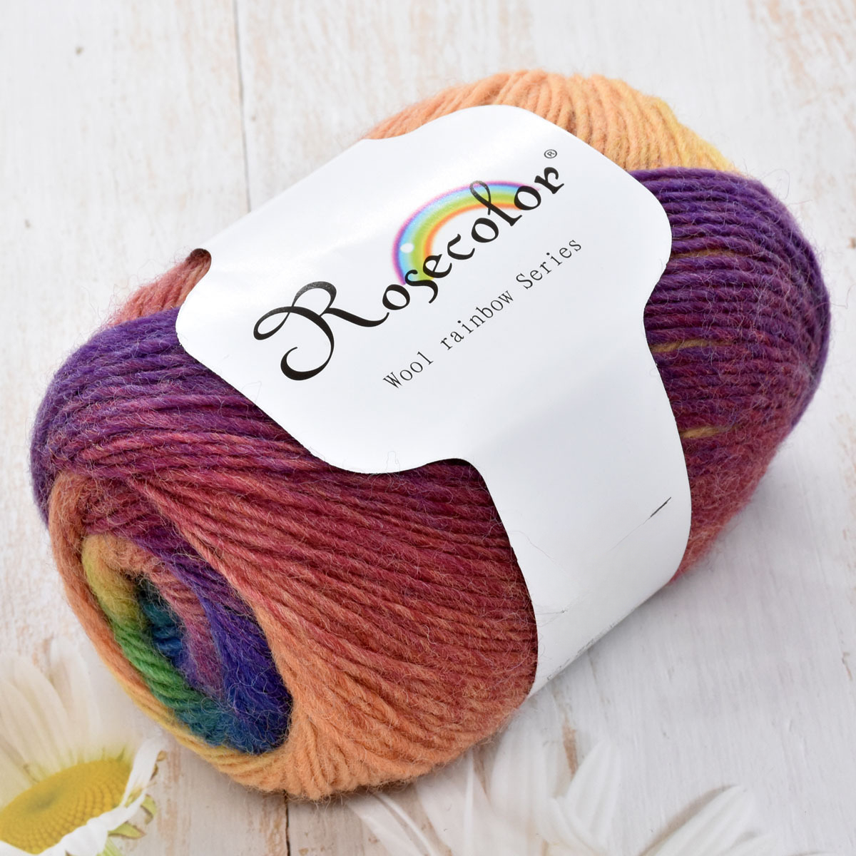 Rainbow Color Hand-woven Yarn Soft Baby Kids Crochet Thick Yarn
