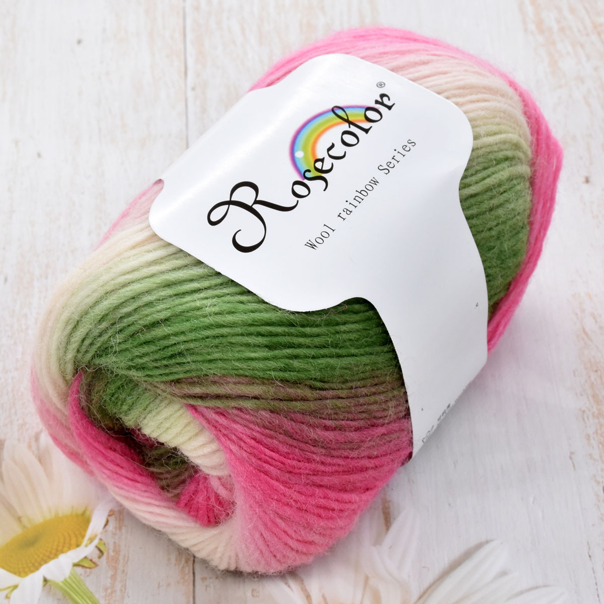 500g/lot Rainbow wool For Knitting Yarn Hand-Knitted Hook Needle Wool Yarn  For Hand Knitting Thread gran Section stained