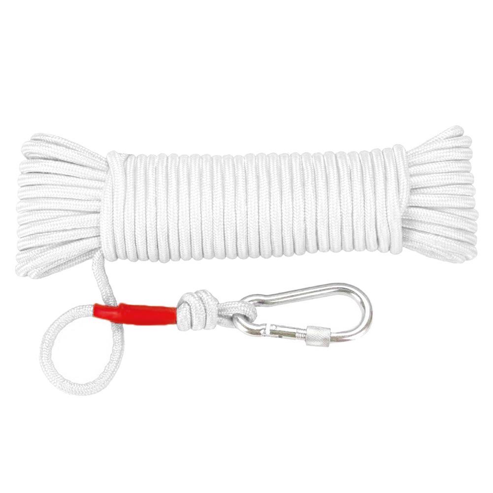 20m White Magnetic Fishing Rope Braided Nylon Rope With Carabiner For  Clotheslines Anchors Outdoor Camping Tent Rope, Shop Now For Limited-time  Deals