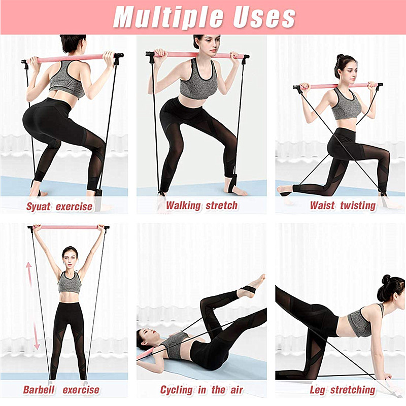 Portable Pilates Stretching Stick Resistance Band Yoga - Temu