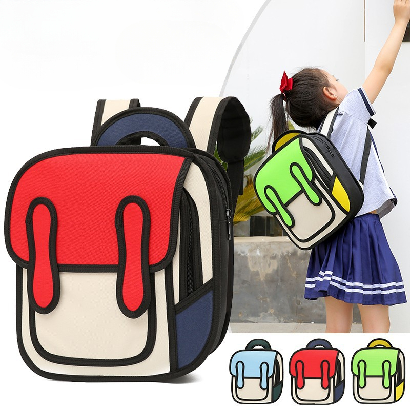 Mini Cartoon Rabbit Decor Classic Backpack Cute School Bag For