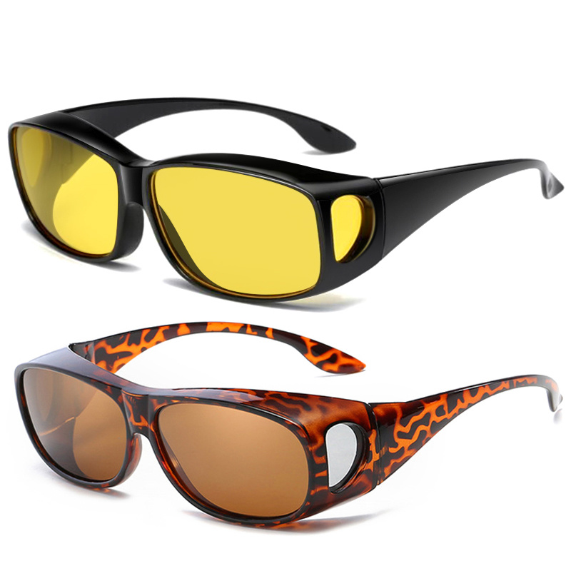 2pcs Trendy Cool Protective Sunglasses Fit Over Glasses For Men Women  Driving, Shop On Temu And start Saving