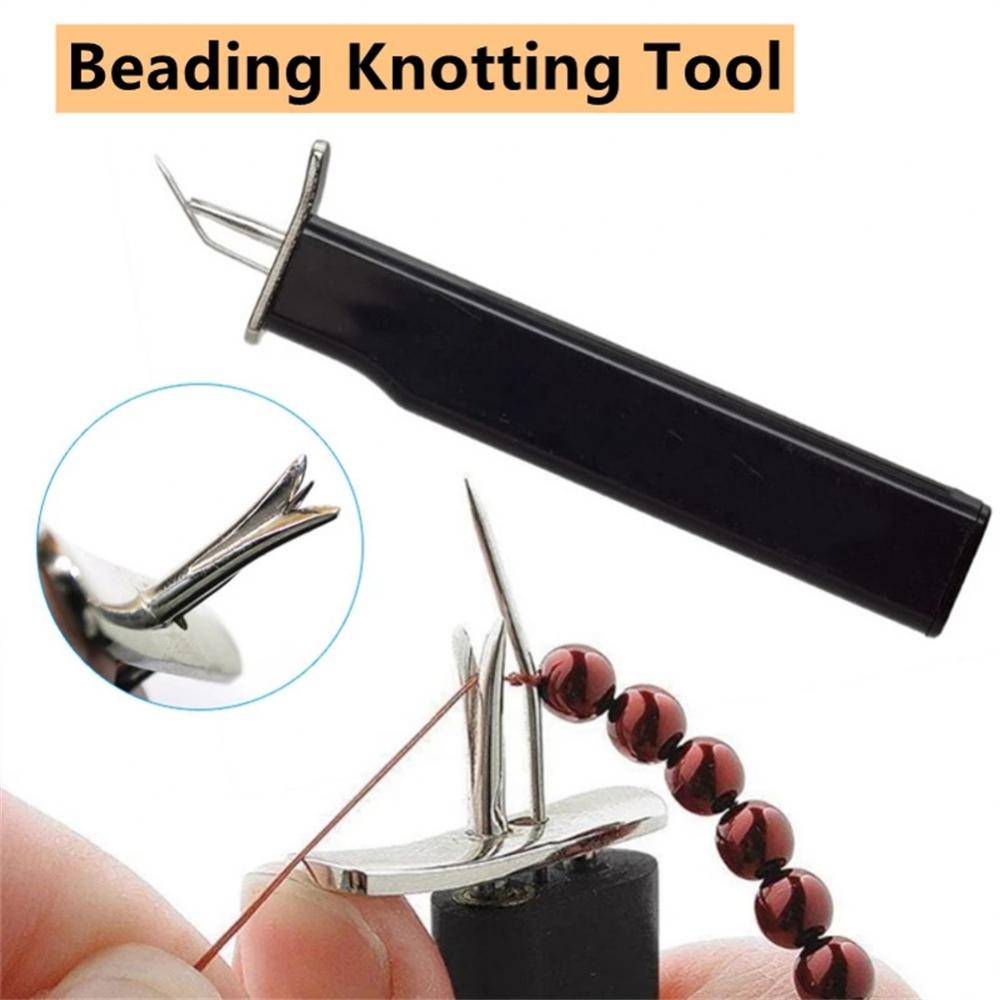 Black Beading String Thread Knotter Stringing Pearls Beads - Temu