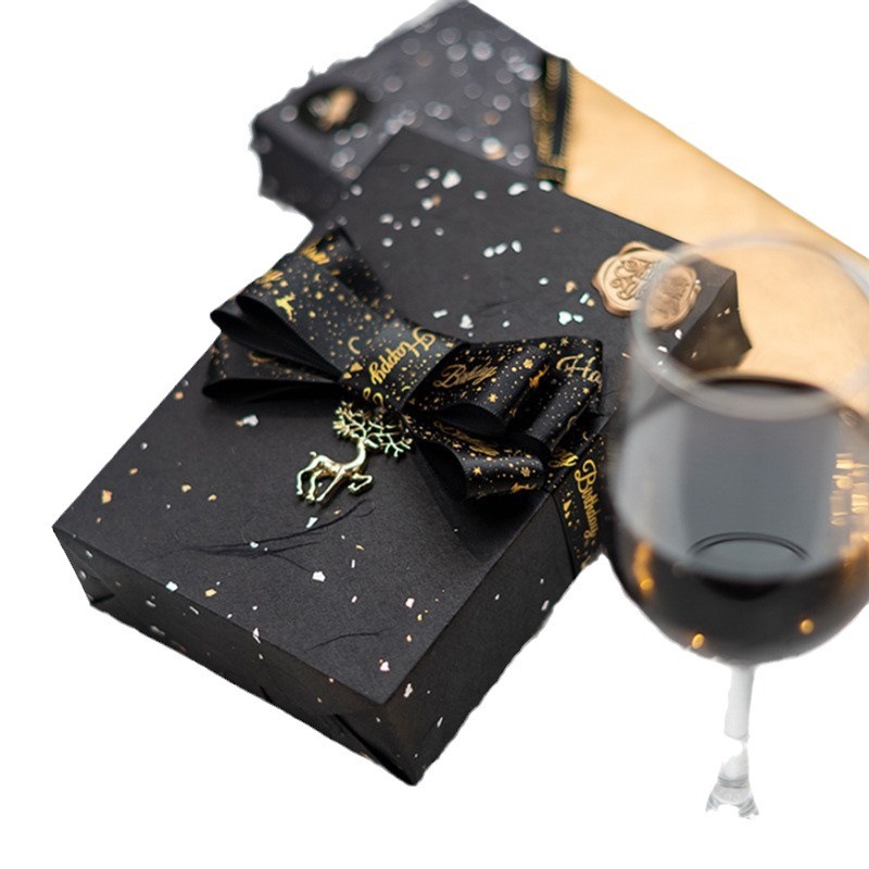 Tissue Gift Wrap - Drama in Black and Gold Tissue Paper - faux gifts style  sample design cyo