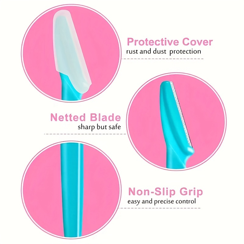 100 Pcs Eyebrow Razor Exfoliating Dermaplaning Tool Eyebrow Shaper Face Razor