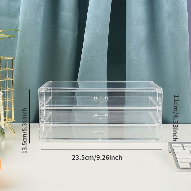 1pc Art Supplies Storage Box, Transparent Drawer Type Storage Box