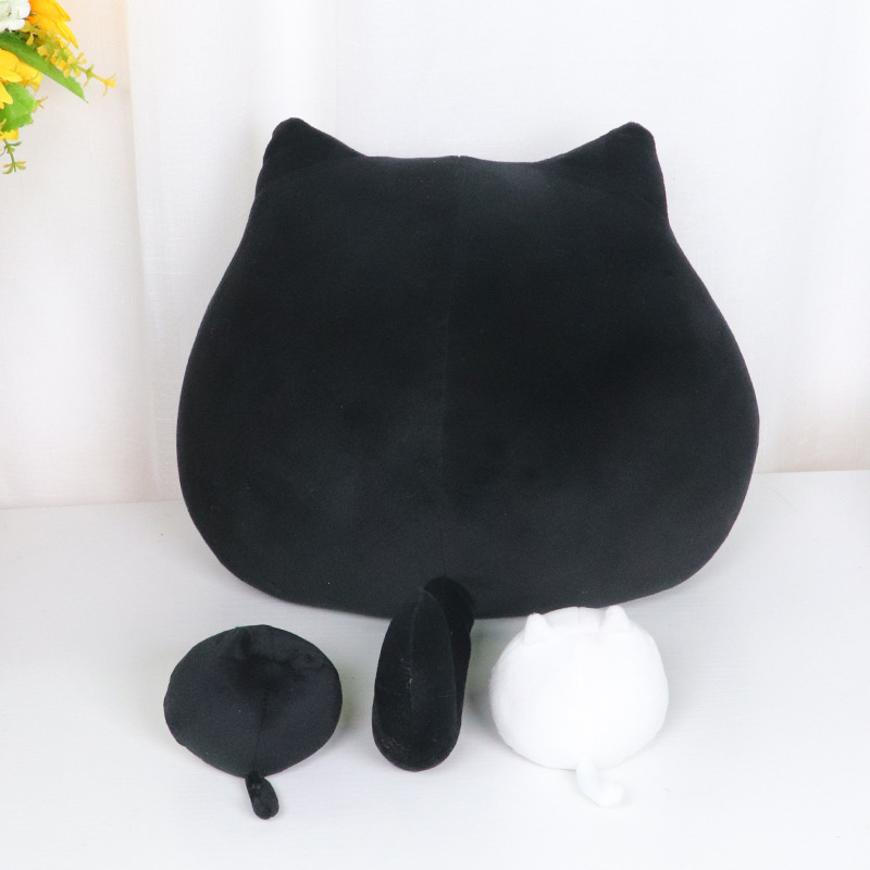 Black Cat Plush Doll Black Cat Throw Pillow Animal Toys - Temu