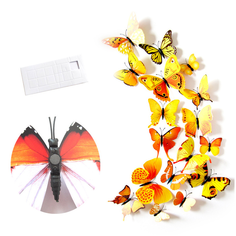 24pcs 3D Butterfly Sticker