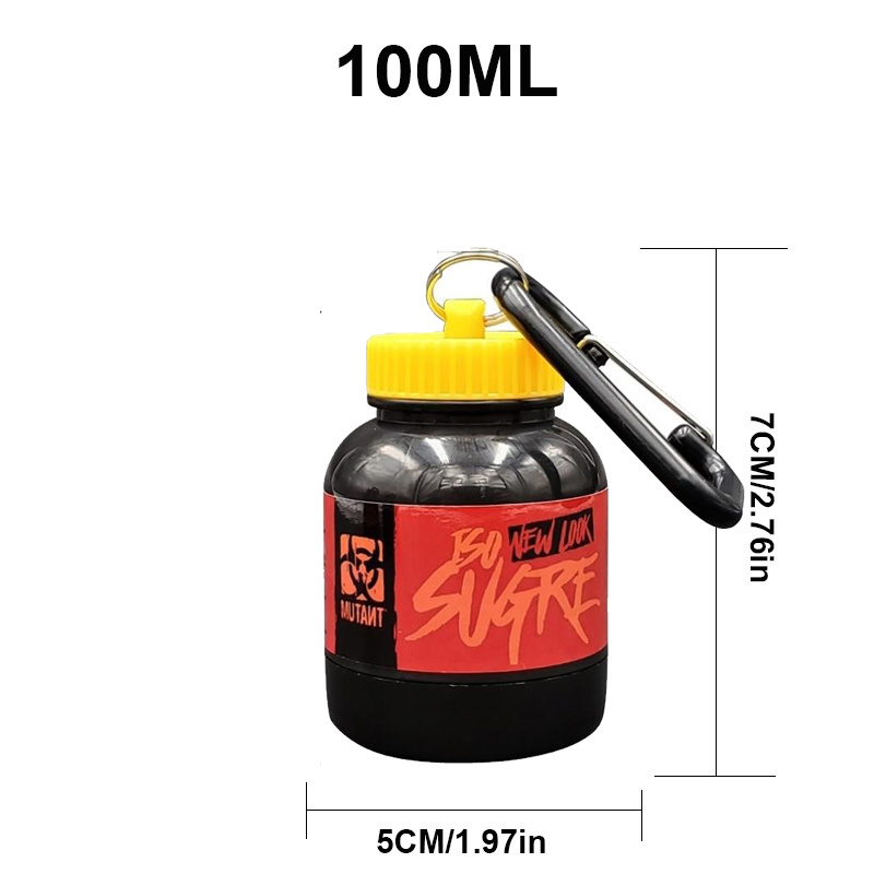100ml Mini Portable Protein Powder Bottles With Keychain - Temu