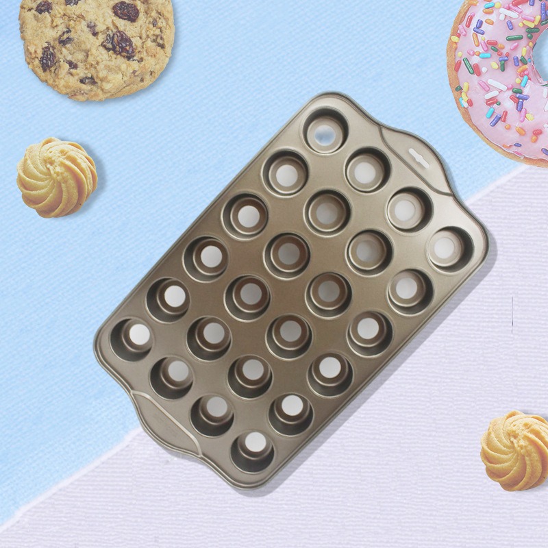 Mini Muffin Pan, Non-stick Food Grade Baking Cupcake Pan, 24 Cavity Pudding  Mold, Oven Accessories, Baking Tools, Kitchen Gadgets, Kitchen Accessories  - Temu