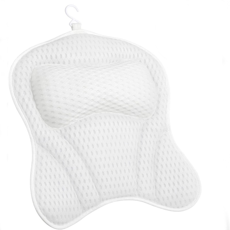 3d Mesh Spa Bañera Reposacabezas Almohada Ventosas - Temu