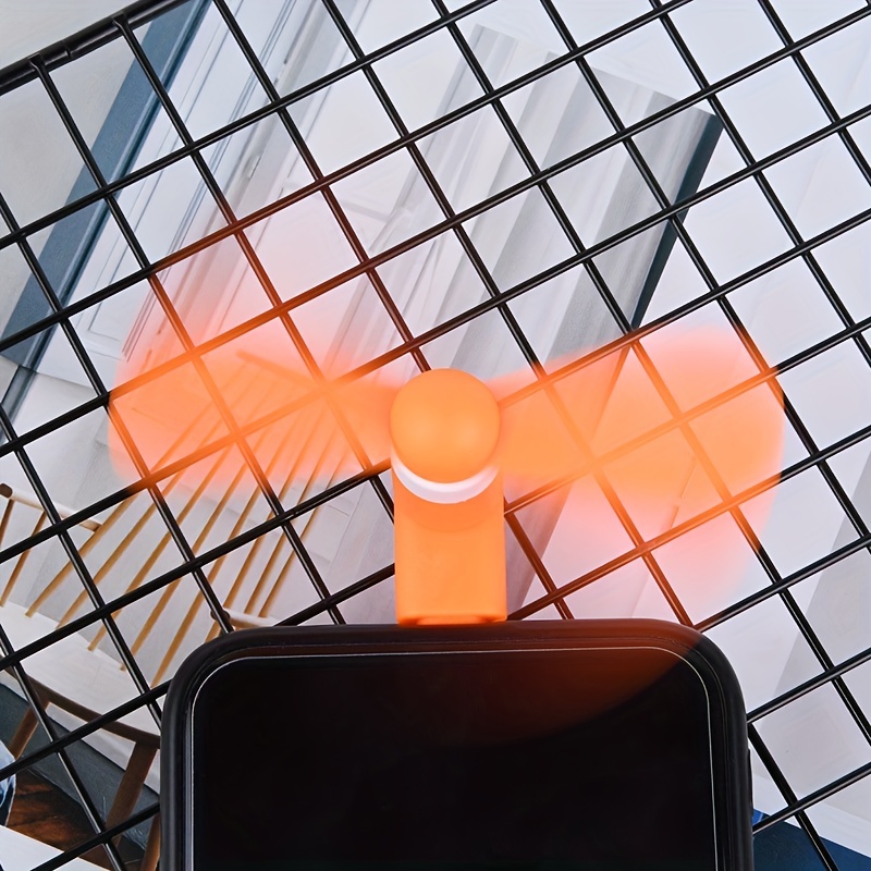 1pc Portable Mini Mobile Phone Fan for Android & Apple Devices - Colorful, Adjustable Fan with USB Power, Ideal for Cooling Down in Hot Weather, Mobile Phone Accessories | Vibrant Fan Design | Adjustable Fan Angle, Phone Accessories