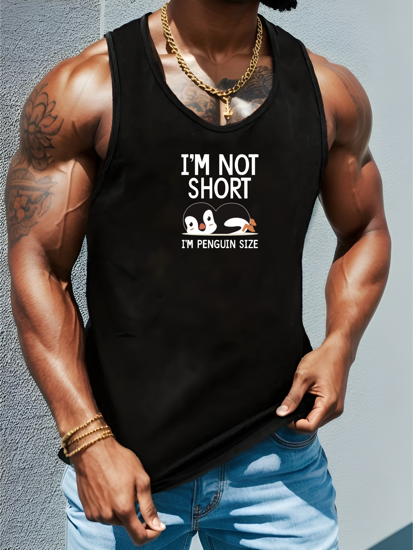 Funny Saying 'i'm Not Short' Print Men's A Shirts Casual - Temu