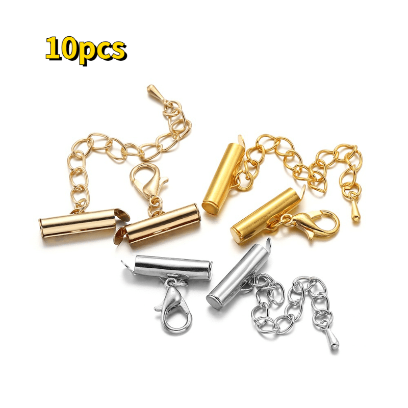 Crimp End Slider Clasp Buckles Tubes Diy Bracelet - Temu