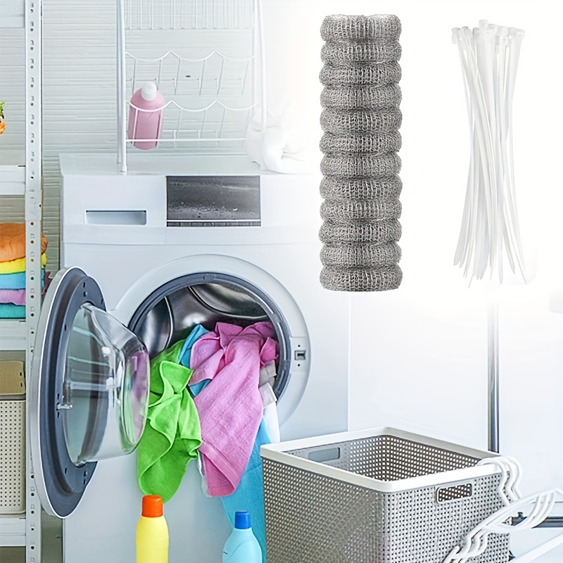 Handy Housewares Clothes Washing Machine Lint Trap / Laundry Sink Drain  Hose Screen Filter with Cable Ties - 2 pack