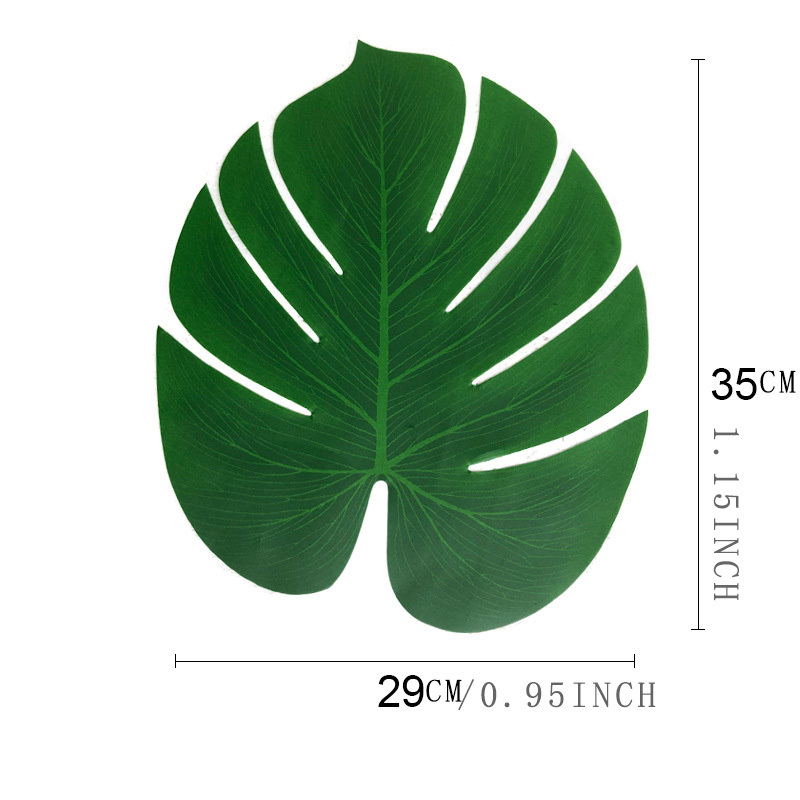 10 pezzi decorazioni topiche di foglie di palma foglie finte di piante  artificiali decorazione foglia di tartaruga foglie verdi della giungla per  la decorazione domestica