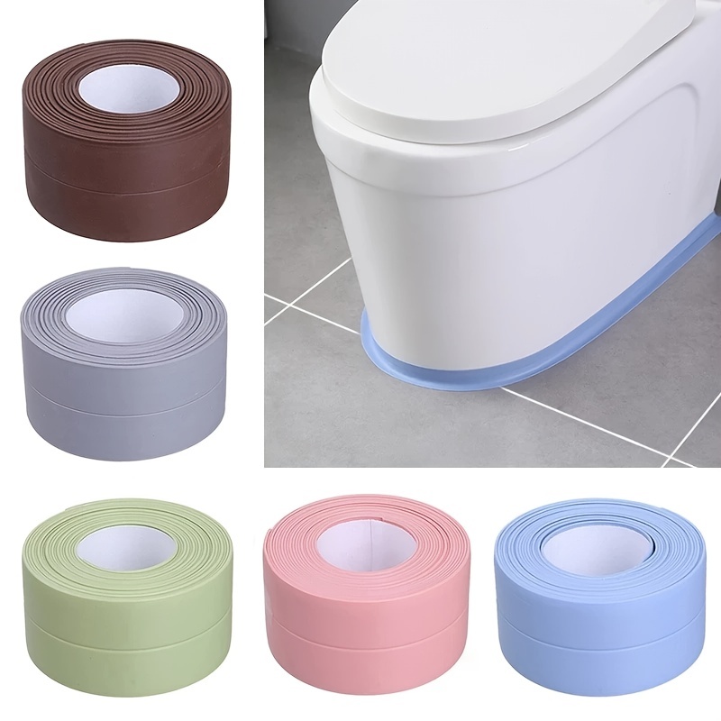 Tira de sellado para baño, ducha, fregadero de baño, cinta de sellado de  PVC blanco, autoadhesiva, impermeable, para baño, cocina, herrajes  duraderos