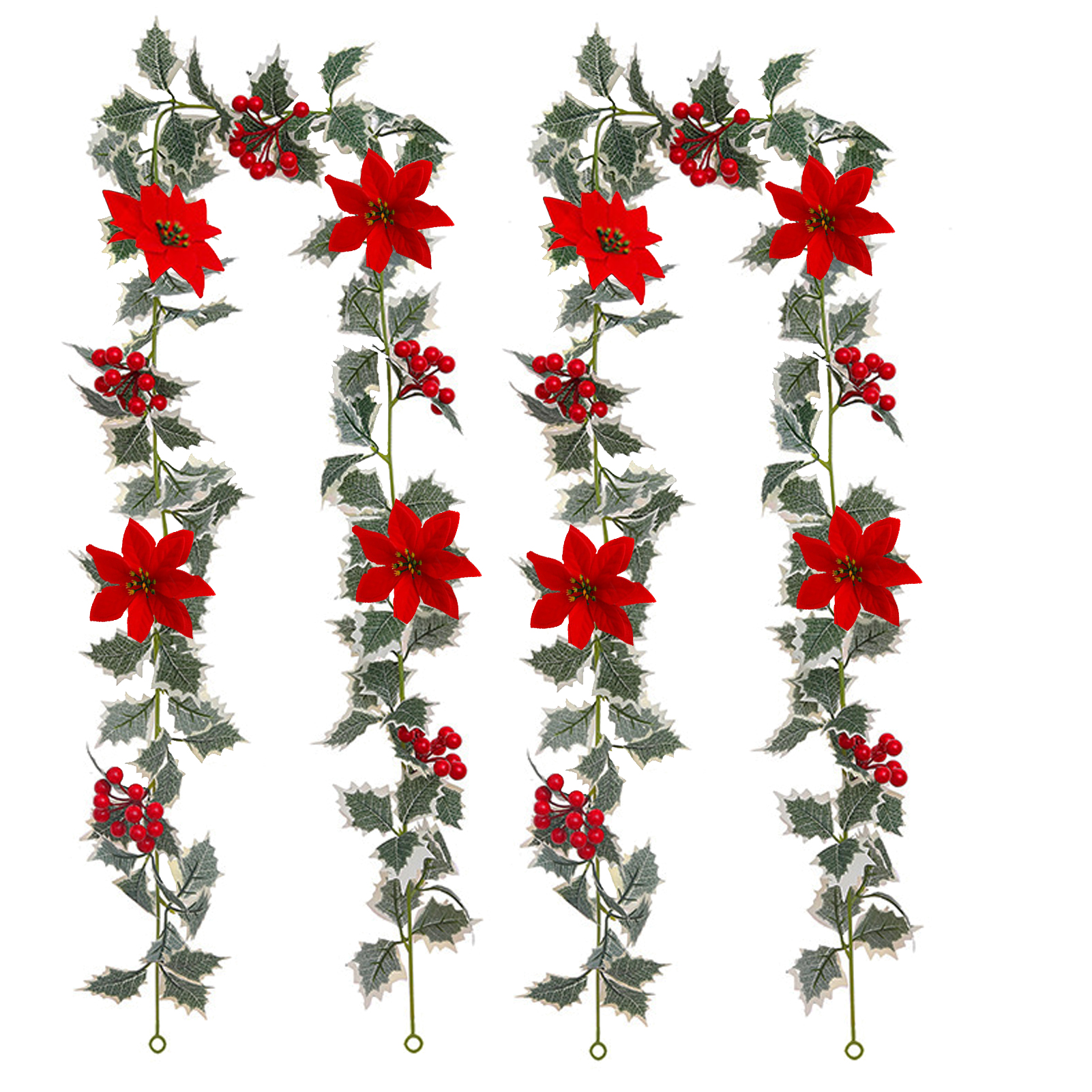 Artificial Christmas Holly Berry Vine Winter Berry Garland - Temu