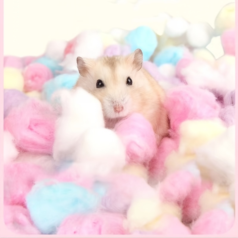 100 PCS Hamster Cotton Balls Pet Warm and Colorful Winter Warm Mouse Cotton  Balls House Filled With Soft Cotton Balls - AliExpress