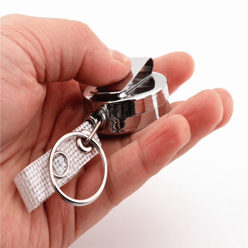 Card Sets Belt Key Ring Metal Retractable Pull Badge Reel Id - Temu