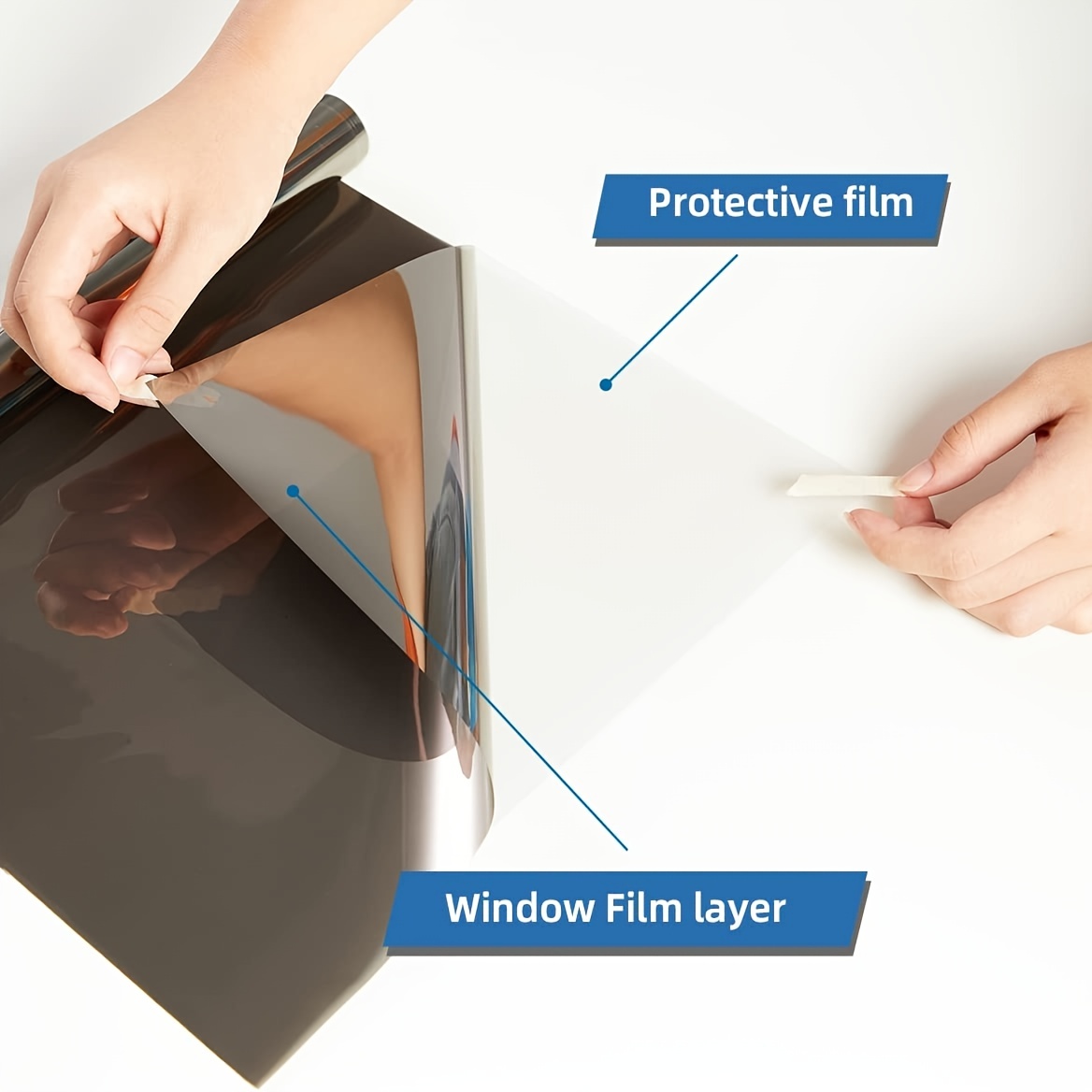 300x50cm Schwarz Auto Fenster Tönungsfolie Glas 5%-50% Rolle Auto Auto Fenster  Tönungsfolie für zu Hause Solar UV Schutz Aufkleber Film